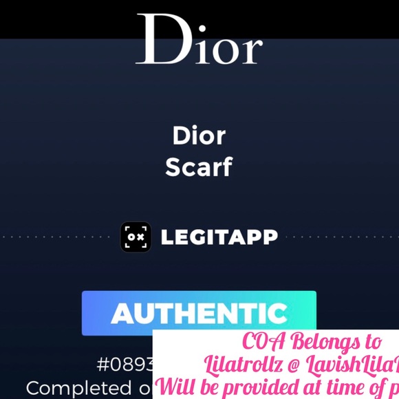 Dior Silk Scarf with Pink and Green Butterfly Design - Picture 14 of 14